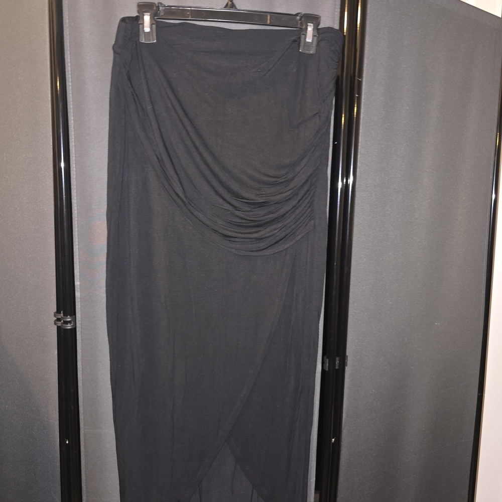 CAbi Asymmetrical Black Skirt